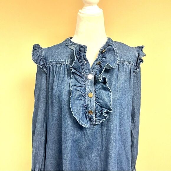 Draper James dark chambray jean dress size XS/S - Picture 3 of 8